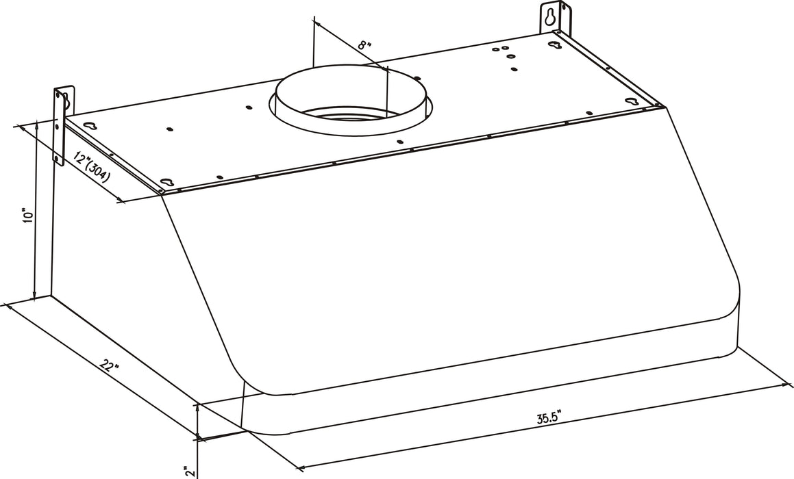 Empava 36 in. Ducted 500 CFM Under Cabinet Range Hood - EMPV-36RH02