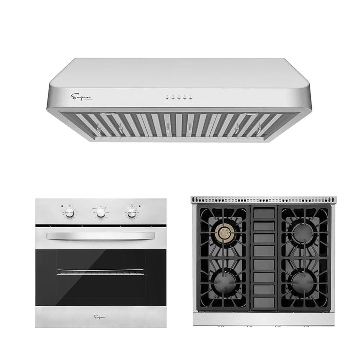 3 PCS / 30" Gas Cooktop & 30" Range Hood & 24" Wall Oven-30GC30 & 30RH01 & 24WOB14