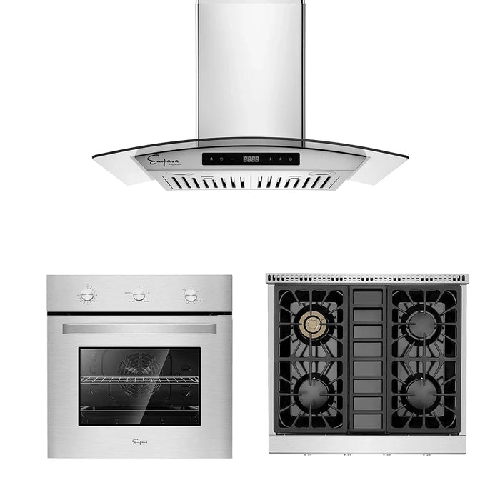 3 PCS / 30" Gas Cooktop & 30" Range Hood & 24" Wall Oven-30GC30 & 30RH06 & 24WO10L