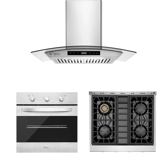 3 PCS / 30" Gas Cooktop & 30" Range Hood & 24" Wall Oven-30GC30 & 30RH06 & 24WOB14