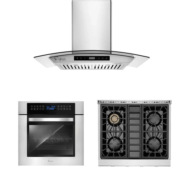 3 PCS / 30" Gas Cooktop & 30" Range Hood & 24" Wall Oven-30GC30 & 30RH06 & 24WOC02