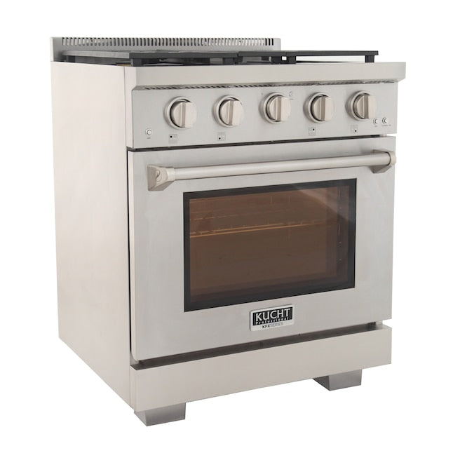 Kucht Professional 30" 4.2 cu. ft. Propane Gas Range in Stainless Steel with True Simmer Burners, KFX3000X/LP-S