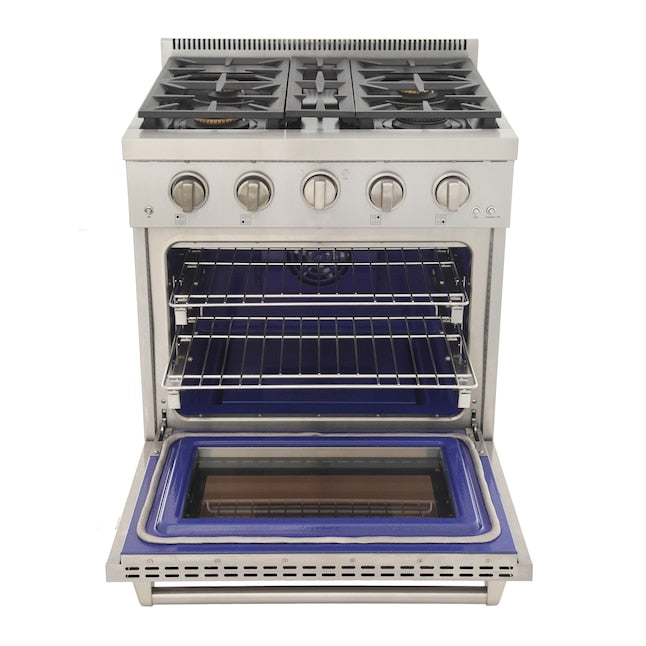 Kucht Professional 30" 4.2 cu. ft. Natural Gas Range in Stainless Steel with True Simmer Burners, KFX3000X-S