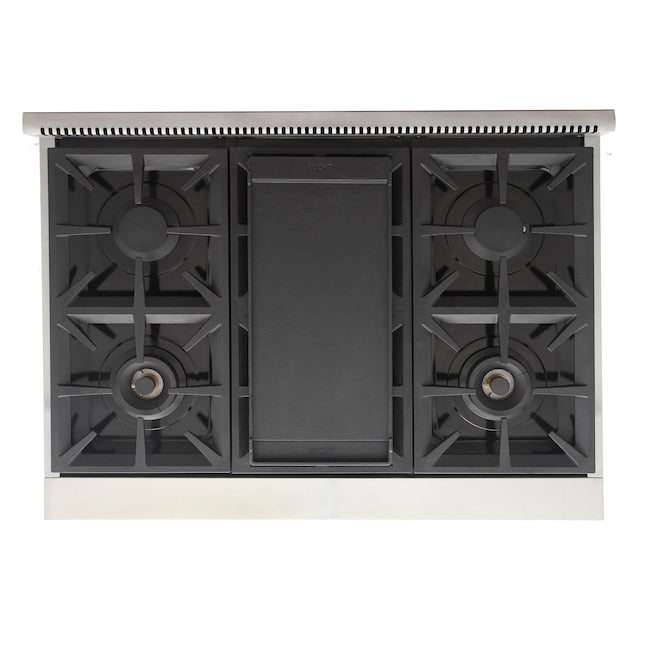 Kucht Professional 36" 5.2 cu. ft. Natural Gas Range in Black with Silver Accents, KFX360-BK