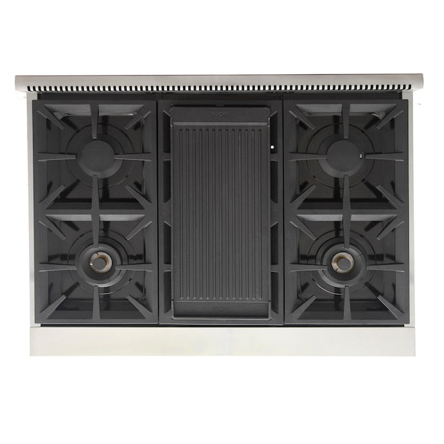 Kucht Professional 36" 5.2 cu. ft. Natural Gas Range in Black with Silver Accents, KFX360-BK