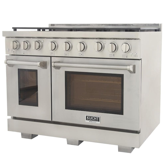 Kucht Professional 48" 6.7 cu. ft. Natural Gas Range in Stainless Steel with True Simmer Burners, KFX4800X-S