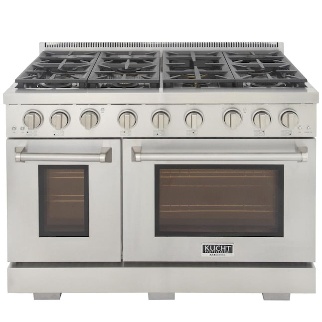 Kucht Professional 48" 6.7 cu. ft. Natural Gas Range in Stainless Steel with True Simmer Burners, KFX4800X-S