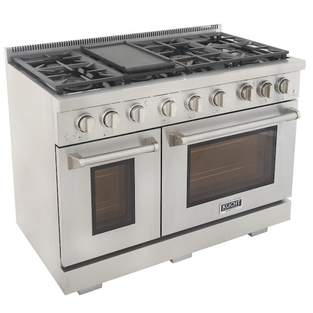 Kucht Professional 48" 6.7 cu. ft. Natural Gas Range in Stainless Steel with True Simmer Burners, KFX4800X-S