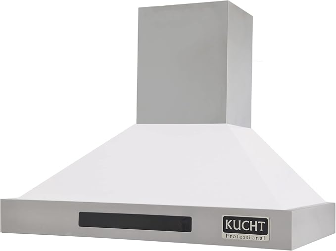 Kucht Professional 36" Wall Mount Range Hood 900 CFM in White, KRH3615-W