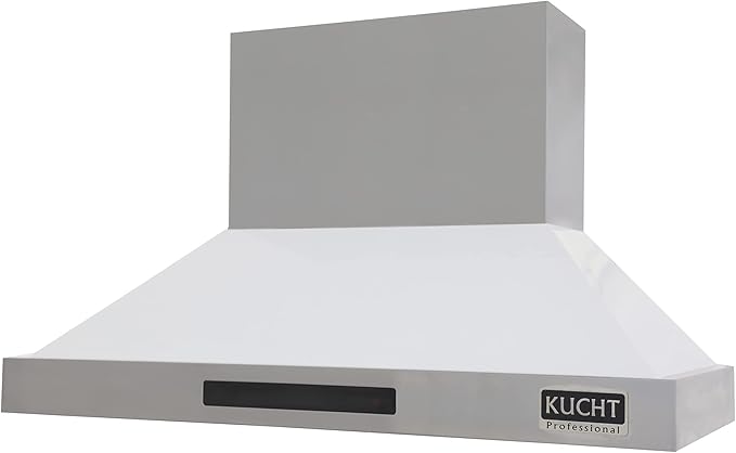 Kucht Professional 48" Wall Mount Range Hood 1,200 CFM in White, KRH4815-W