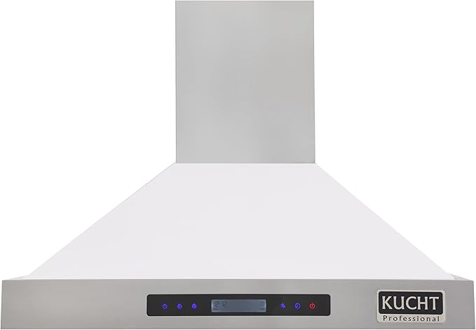 Kucht Professional 36" Wall Mount Range Hood 900 CFM in White, KRH3615-W