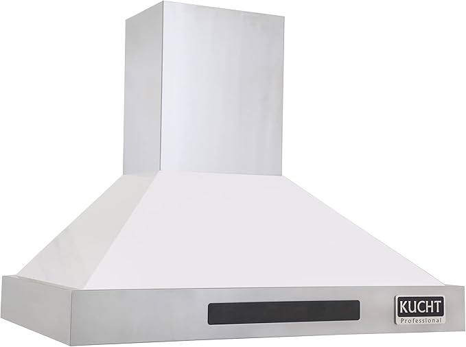 Kucht Professional 36" Wall Mount Range Hood 900 CFM in White, KRH3615-W