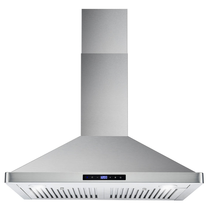 Cosmo 30" 380 CFM Convertible Wall Mount Range Hood with Digital Touch Controls and Carbon Filter Kit, COS-63175S-DL