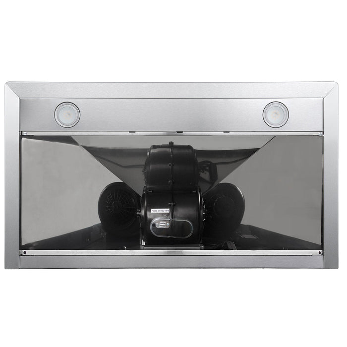 Cosmo 36" 380 CFM Convertible Wall Mount Range Hood with Push Button Controls and Carbon Filter Kit, COS-63190S-DL