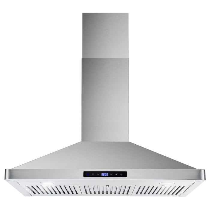 Cosmo 36" 380 CFM Convertible Wall Mount Range Hood with Push Button Controls and Carbon Filter Kit, COS-63190S-DL