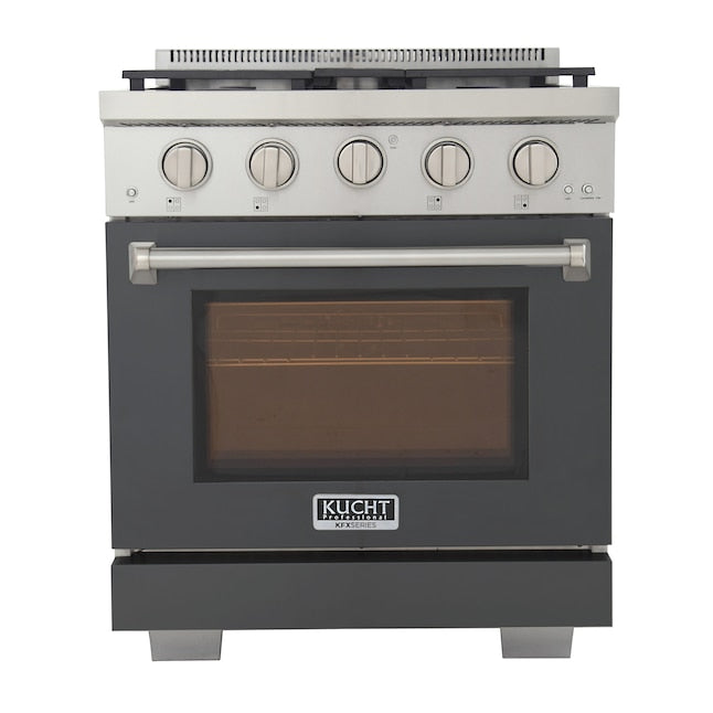 Kucht Professional 30" 4.2 cu. ft. Natural Gas Range in Cement Gray with True Simmer Burners, KFX3000X-GY