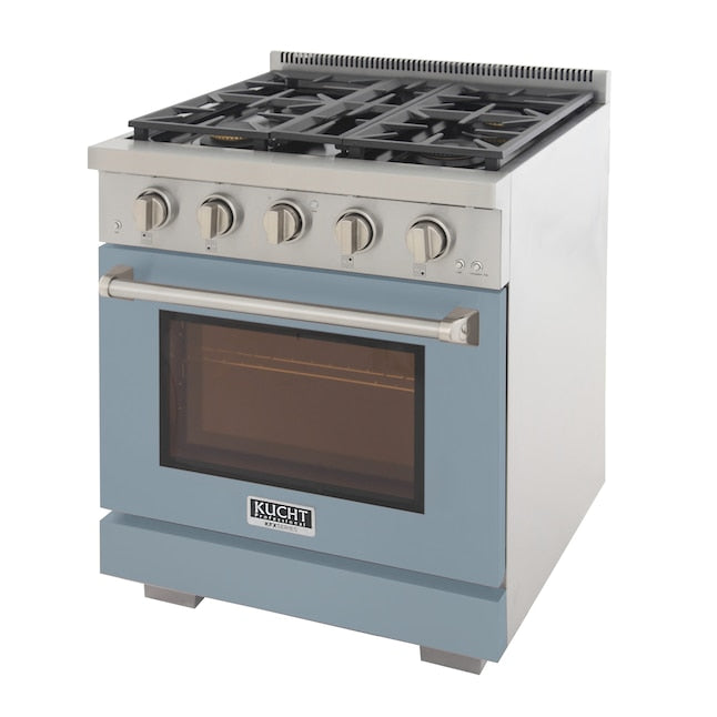 Kucht Professional 30" 4.2 cu. ft. Natural Gas Range in Light Blue with True Simmer Burners, KFX3000X-LB