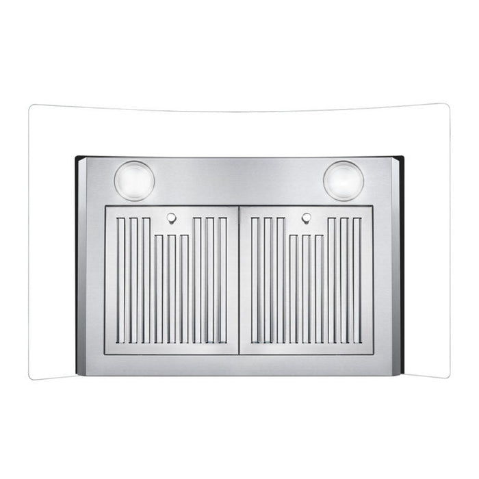 Cosmo 30" 380 CFM Convertible Wall Mount Range Hood with Glass Canopy and Push Button Controls, COS-668A750