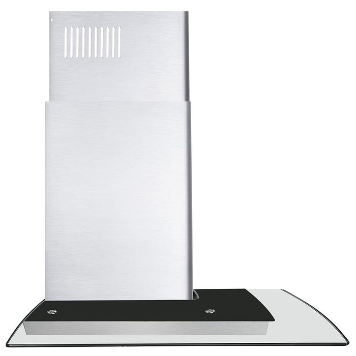 Cosmo 30" 380 CFM Convertible Wall Mount Range Hood with Glass Canopy, Digital Touch Controls and Carbon Filter Kit, COS-668AS750-DL