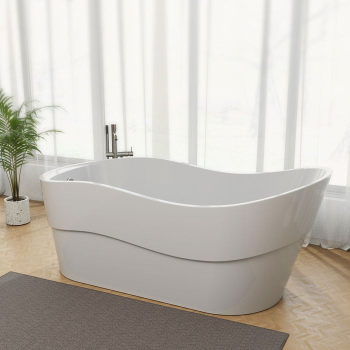 67" Freestanding Soaking Tub with Left Drain - EMPV-67FT1527