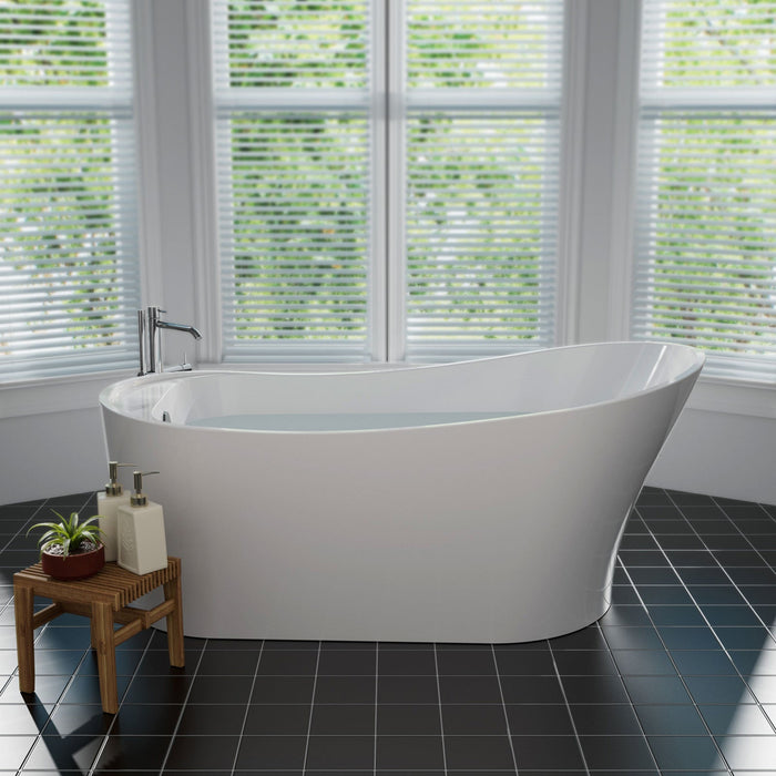 67" Freestanding Soaking Tub with Left Drain - EMPV-67FT1528