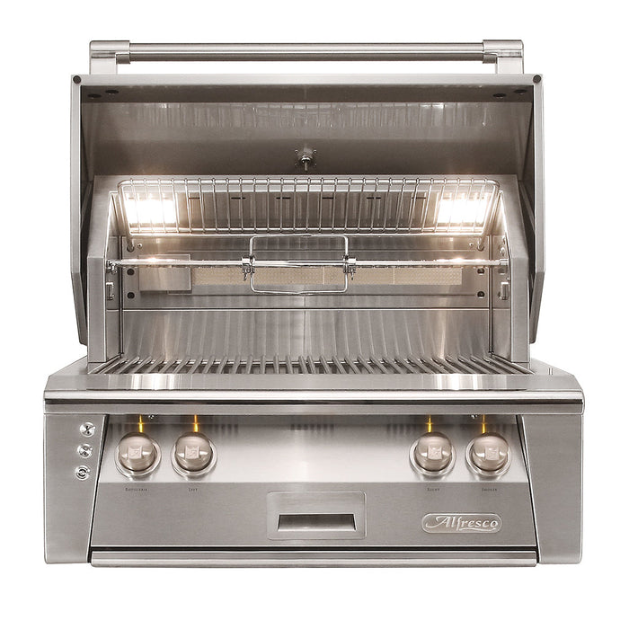 Alfresco ALXE 30-Inch Built-In Gas Grill with Sear Zone Burner & Rotisserie - ALXE-30SZ-NG/LP