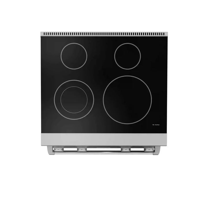 Thor Kitchen A-Series 2-Piece Appliance Package - 30-Inch Electric Range and Under Cabinet Range Hood in Stainless Steel