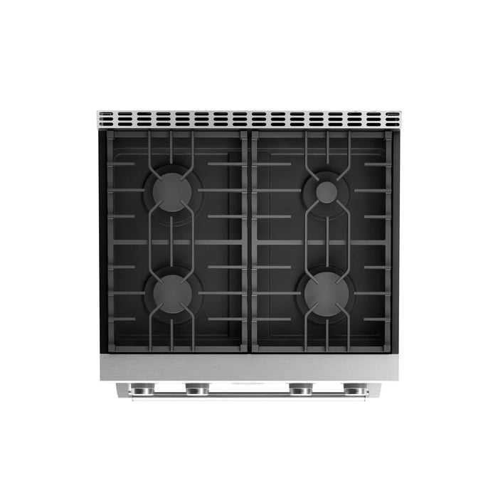 Thor Kitchen A-Series 2-Piece Appliance Package - 30-Inch Gas Range and Wall Mount Range Hood in Stainless Steel