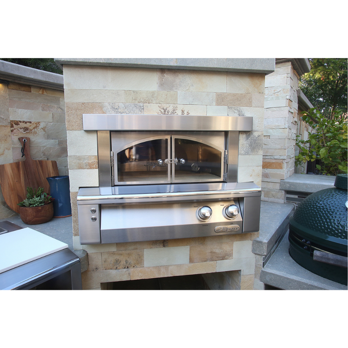 Alfresco 30-Inch Built-In Outdoor Pizza Oven Plus - AXE-PZA-BI-LP/NG