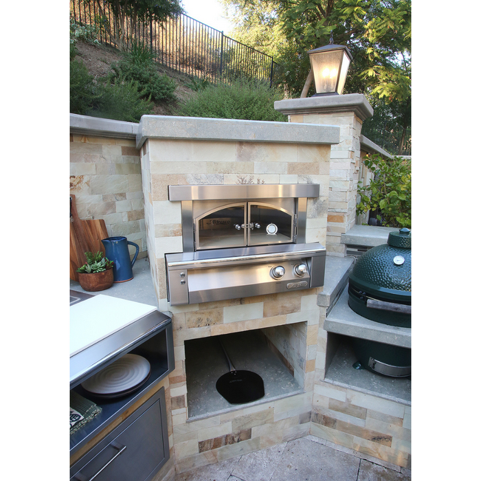 Alfresco 30-Inch Built-In Outdoor Pizza Oven Plus - AXE-PZA-BI-LP/NG