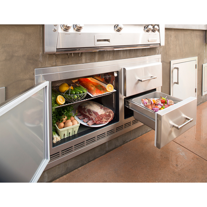 Alfresco 42-Inch 7.25 Cu. Ft Built-In Under Grill Refrigerator - ARXE-42