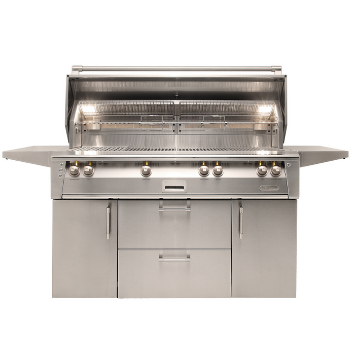 Alfresco ALXE 56-Inch Freestanding Gas All Grill with Sear Zone Burner & Rotisserie - ALXE-56BFGC-LP/NG