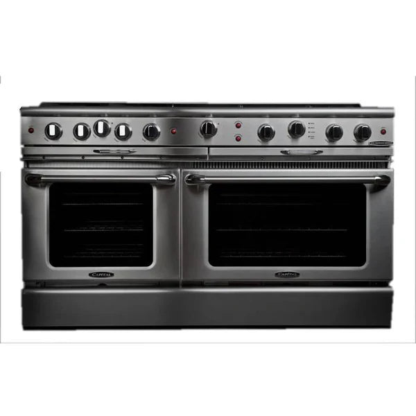 Capital Culinarian Series 60" Freestanding All Gas Range with 8 cu. ft. Double Oven, Griddle, Grill, and 10/8/6 Burners in Stainless Steel (CGSR6010)