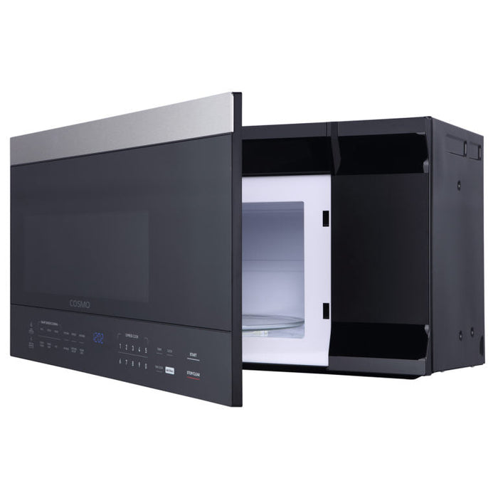 Cosmo 30" 1.6 cu. ft. Over the Range Microwave in Stainless Steel with Vent Fan, COS-3016ORM1SS