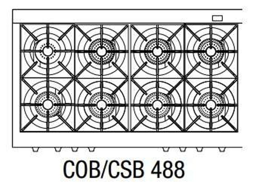 Capital 48" Connoisseurian Series Dual Fuel Range in Stainless Steel (CSB488)