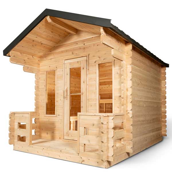 CT Georgian Cabin Electric Sauna with Porch - CTC88PE