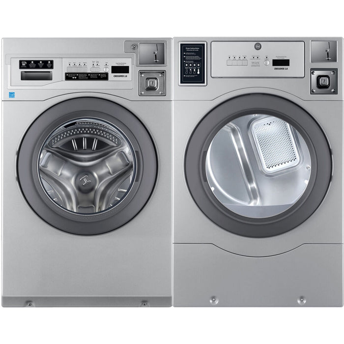 Crossover 7.0 CF Commercial Electric Dryer, 22+lb Capacity, OPL/Card/Coin Rdy - Grey (DLHF0817EC2)