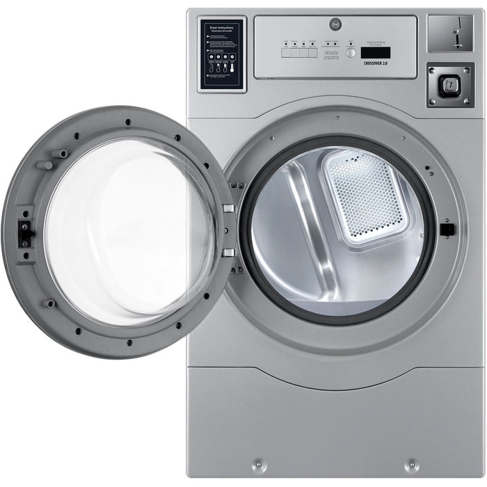 Crossover 7.0 CF Commercial Electric Dryer, 22+lb Capacity, OPL/Card/Coin Rdy - Grey (DLHF0817EC2)