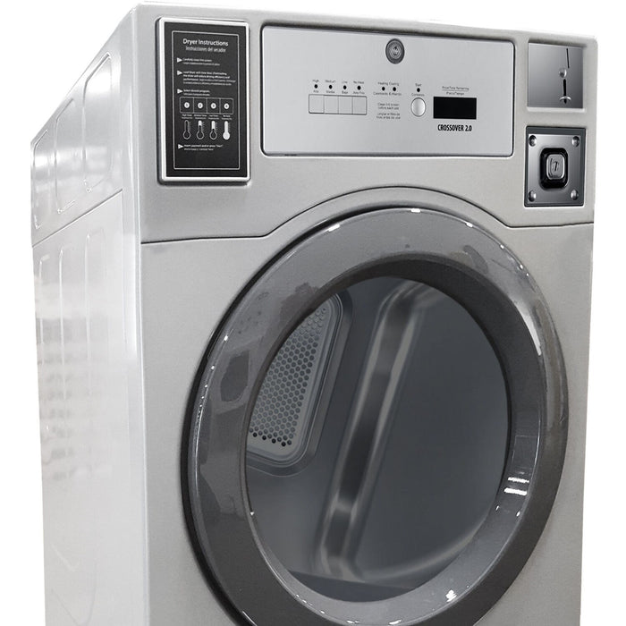 Crossover 7.0 CF Commercial Electric Dryer, 22+lb Capacity, OPL/Card/Coin Rdy - Grey (DLHF0817EC2)