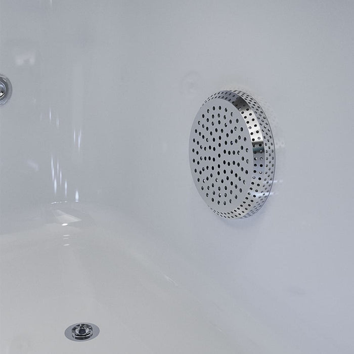 71 in. Alcove Massage Inline Heater 2-Person LED Tub With Left Drain - EMPV-71JT802