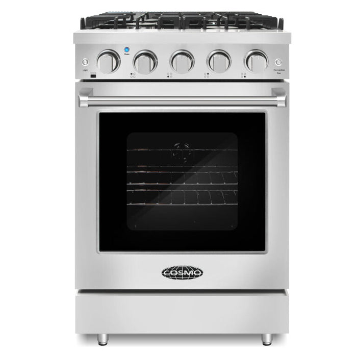 Cosmo 24" 3.73 cu. ft. Slide-In Freestanding Gas Range with 4 Sealed Burners n Stainless Steel, COS-EPGR244