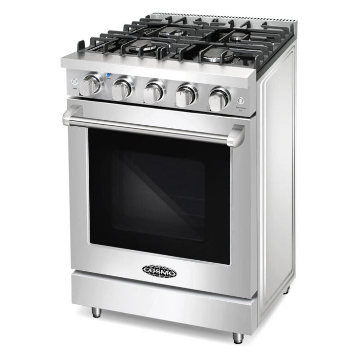 Cosmo 24" 3.73 cu. ft. Slide-In Freestanding Gas Range with 4 Sealed Burners n Stainless Steel, COS-EPGR244