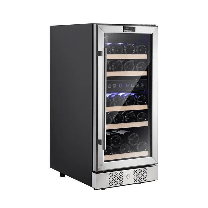 Empava 15" 29 Bottle Dual Zone Wine Cooler, EMPV-WC02D