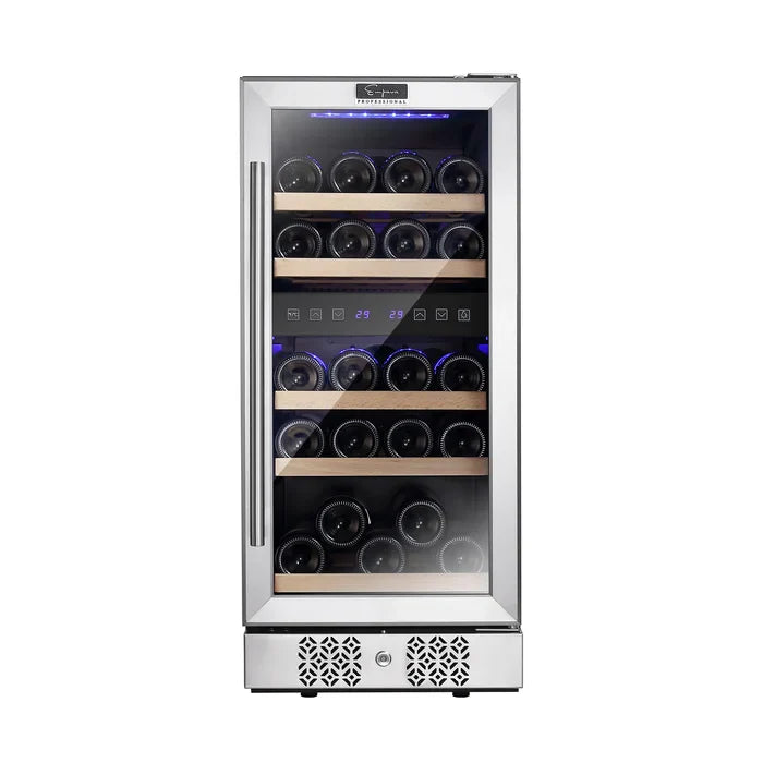 Empava 15" 29 Bottle Dual Zone Wine Cooler, EMPV-WC02D