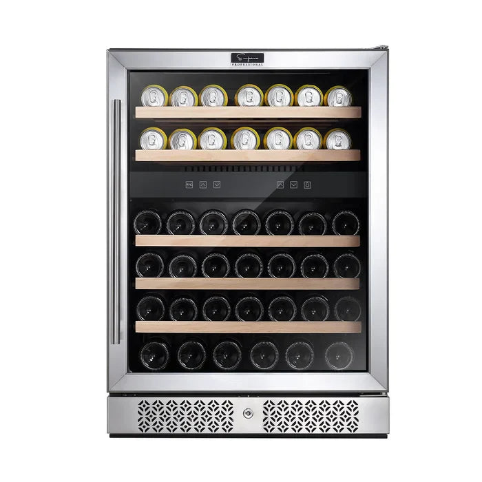 Empava 24" 46 Bottle Dual Zone Wine and Beverage Cooler, EMPV-WC04D