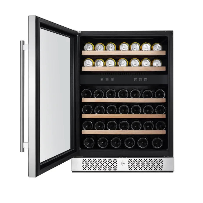 Empava 24" 46 Bottle Dual Zone Wine and Beverage Cooler, EMPV-WC04D