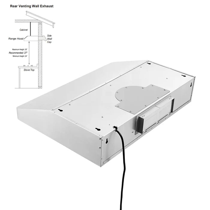 Empava 30" 500 CFM Ultra Slim Ducted Under Cabinet Range Hood, EMPV-30RH11