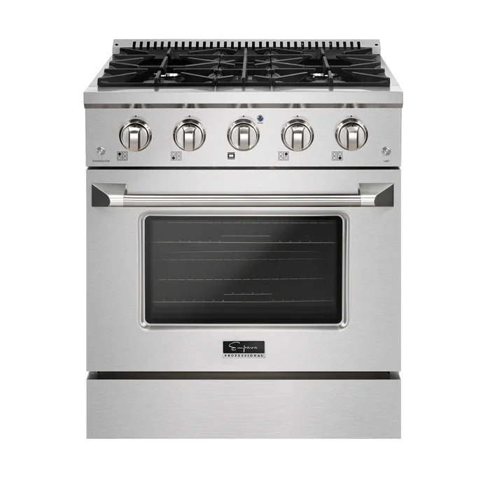 Empava 30" Slide-In Single Oven Natural Gas Range with 4 Burners - 4.2 cu.ft, EMPV-30GR07