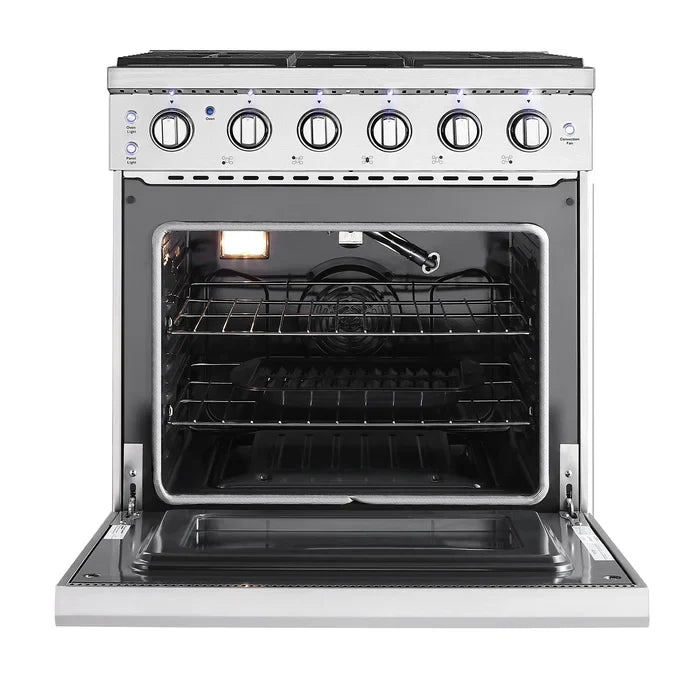 Empava 30" Freestanding Single Oven Natural Gas Range with 5 Burners- 4.5 cu.ft, EMPV-30GR10