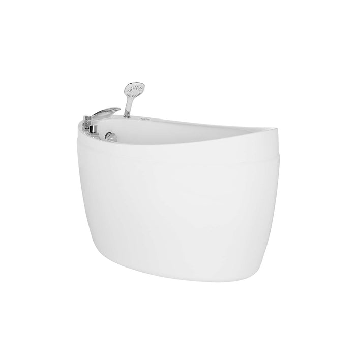 48" Freestanding Japanese-Style Air Massage Bathtub with Reversible Drain - EMPV-48JT011